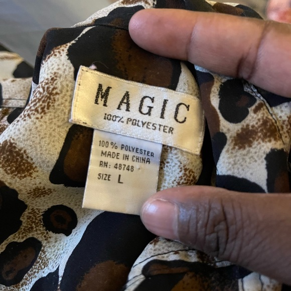 Magic Top Large Buttonfront Semi Sheer - Picture 5 of 6